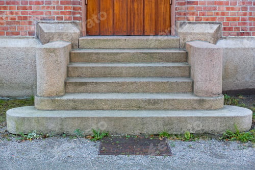 Preview: Stone Stairs At Church Building In Norway
