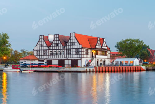 Preview: Gdansk. Central Embankment At Night.