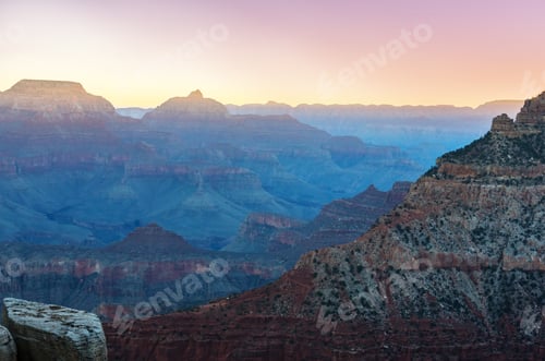 Preview: Picturesque Landscapes Of The Grand Canyon, Arizona, Usa. Beautiful Natural Background. Travel