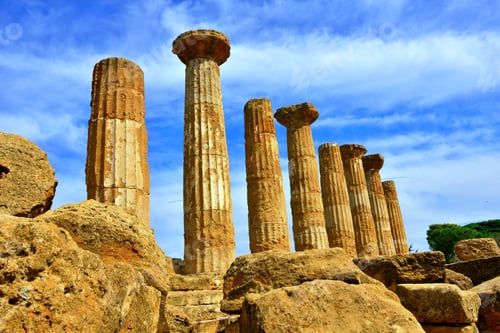 Preview: Park Of The Valley Of The Temples Temple Of Ercole Agrigento Sicily Italy