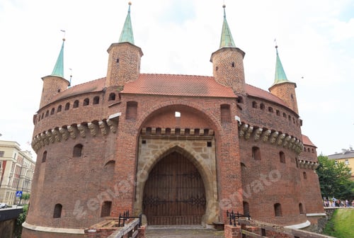 Preview: Krakow, Poland. Barbican - Gate Of The End Of The 15Th Century, Former Part Of The City Walls