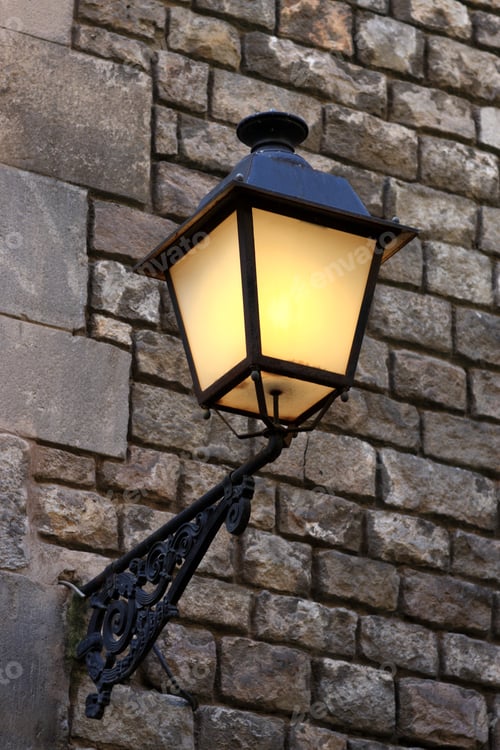 Preview: The Street Lamp In Gothic Quarter Of Barcelona