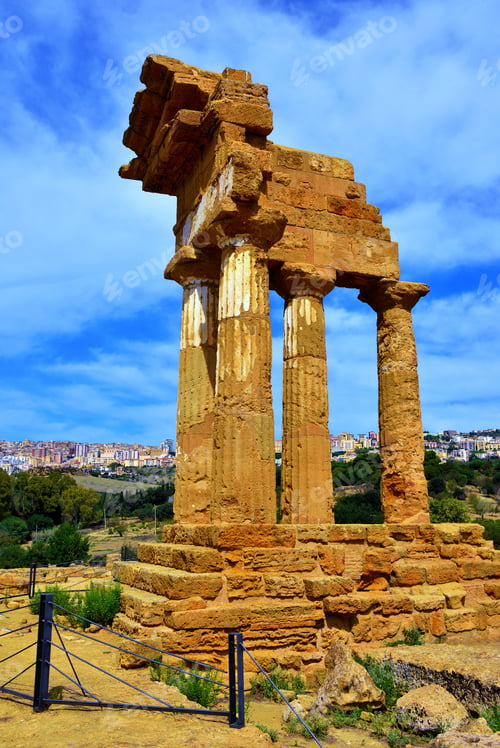 Preview: Temple Of The Dioscuri Valley Of The Temples Agrigento Sicily Italy