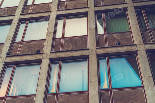 Preview: Historical Office Facade In Vintage Colors