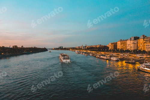 Preview: Danube River At Budapest In The Afternoon With Some Boats