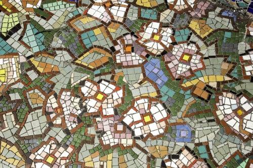 Preview: Handmade Glass Tiles In Urban Walls, Decoration And Construction