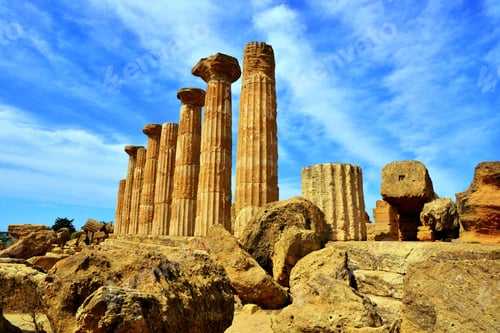 Preview: Park Of The Valley Of The Temples Temple Of Ercole Agrigento Sicily Italy