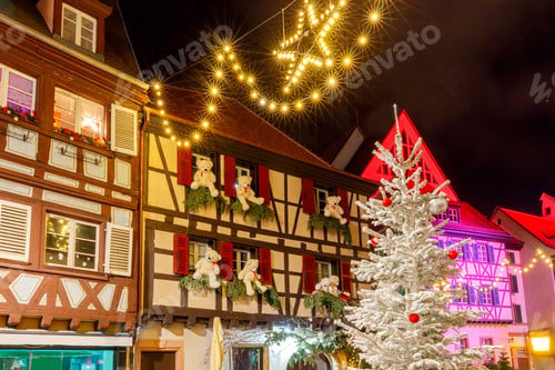 Preview: French City Colmar On Christmas Eve.