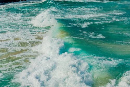 Preview: Waves On The Atlantic Ocean In The Rocky Coast Of The Caribbean Sea In The Aruba Island Of The