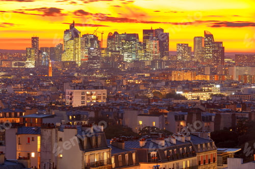 Preview: Paris. Aerial View Of The City At Sunset.