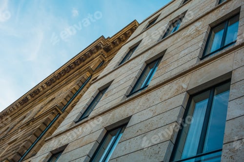 Preview: Old Marble Facade In Aslant Perspective
