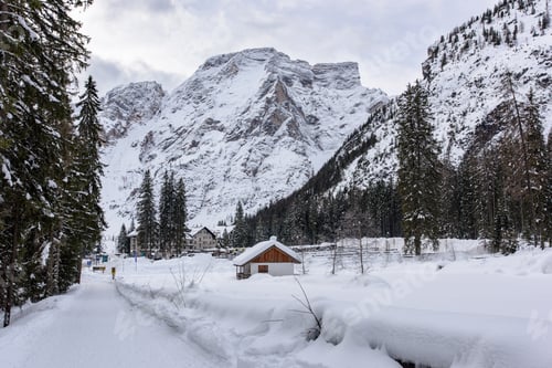 Preview: Fanes-Senes-Braies Nature Park. Lake Of Braies. Dolomites, World Heritage Site - Unesco