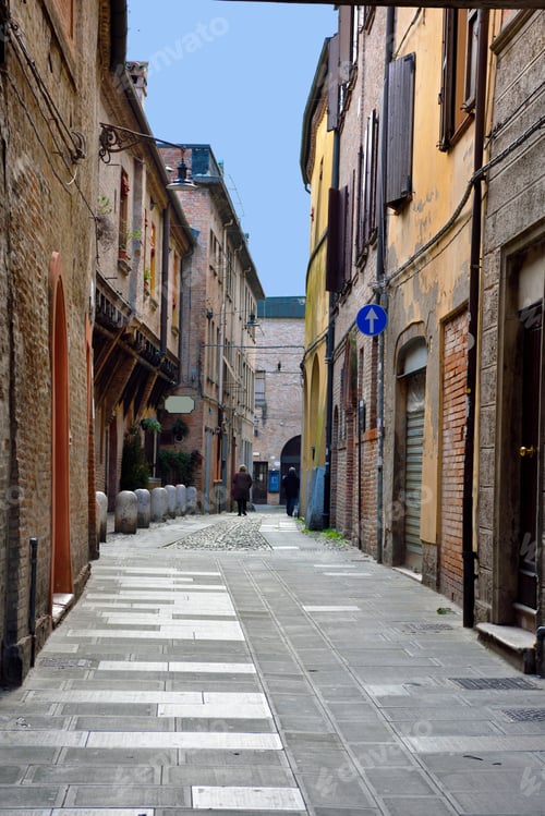 Preview: The Historic City Center With Its Historic Buildings Ferrara Italy