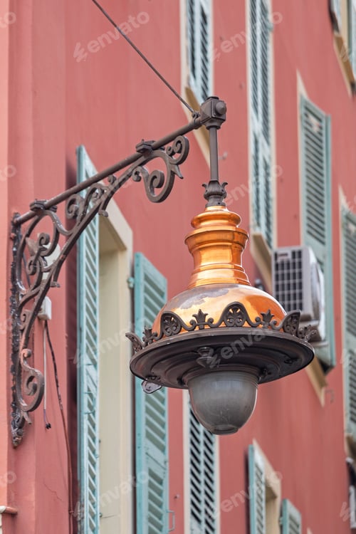 Preview: Retro Copper Street Light In Nice France