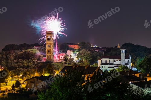 Preview: Explosion Of Colors. Fireworks. Cassacco, Friuli. Italy