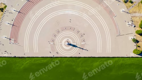 Preview: Voronezh, Russia. Admiralteyskaya Square. Voronezh River Embankment, Aerial View