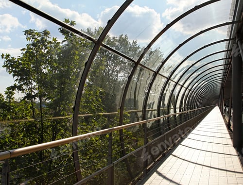 Preview: Pedestrian Tunnel With Glass And Arch Structure