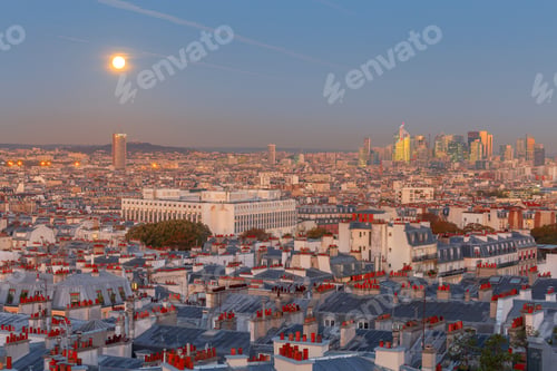 Preview: Paris. Aerial View Of The City At Dawn.