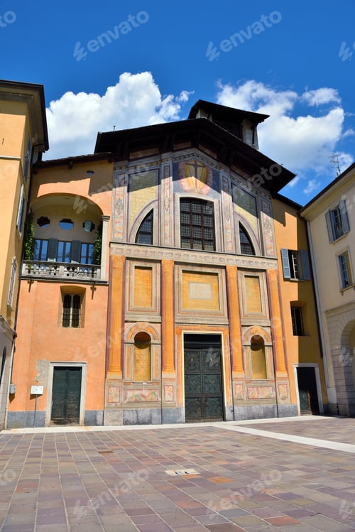 Preview: St. James Romanesque Basilica From The 11Th Century Como Italy The Latin Inscription Is