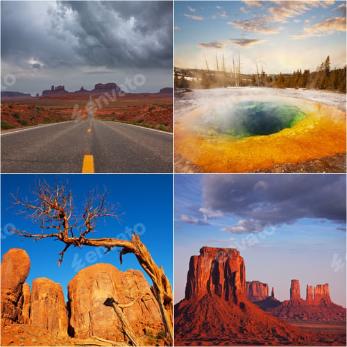 Preview: Various Natural Landscapes In Usa, Big Landscapes Collection