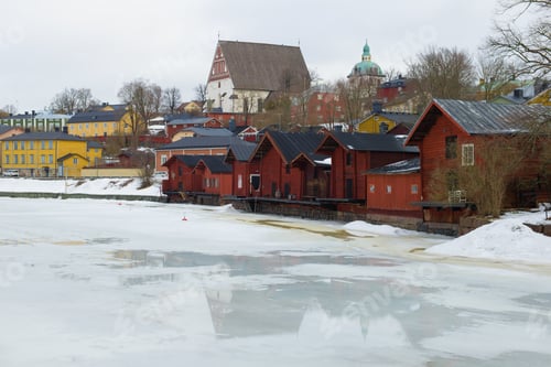 Preview: A Gloomy March Day In Old Porvoo. Finland