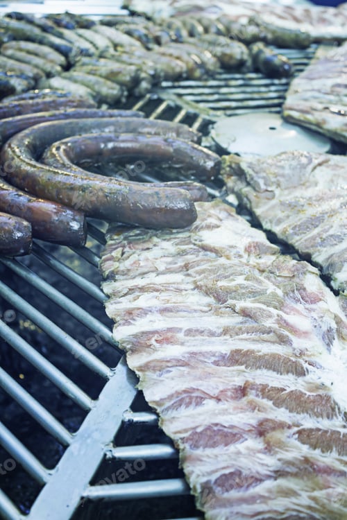 Preview: Barbecue With Sausage And Pork Ribs, Food