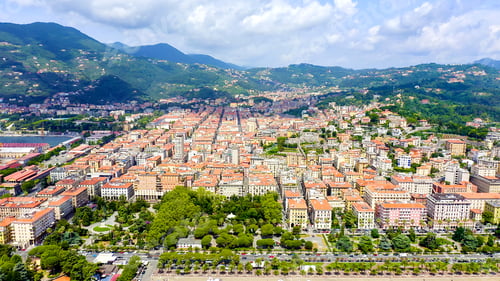 Preview: La Spezia, Italy. Embankment, Viale Italia Street. View From Above, Aerial View