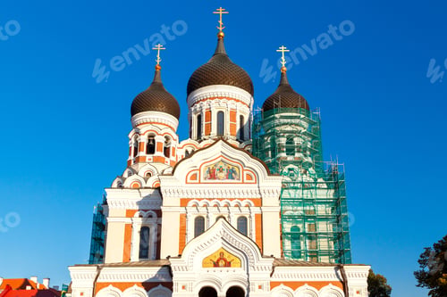Preview: Domes With Crosses On Alexander Nevsky Cathedral In Tallinn.