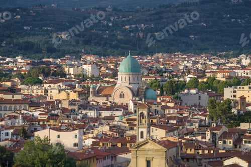 Preview: Above The Roofs Of Florence On A Sunny September Evening. Italy