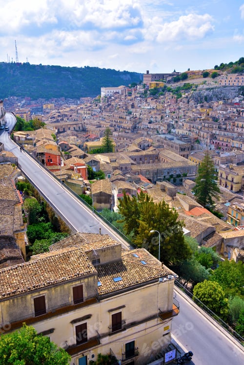 Preview: Panorama Of Modica Sicily Italy