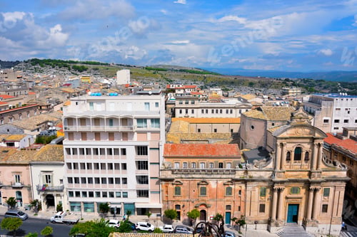 Preview: View From The Bell Tower Of The Cathedral San Giovanni Battista Ragusa Sicily Italy
