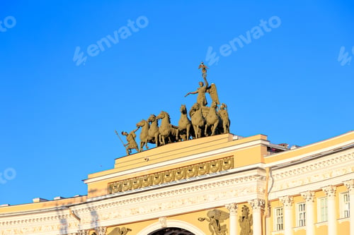 Preview: Saint-Petersburg, Russia - Arch Of The General Staff Building. Triumphal Chariot