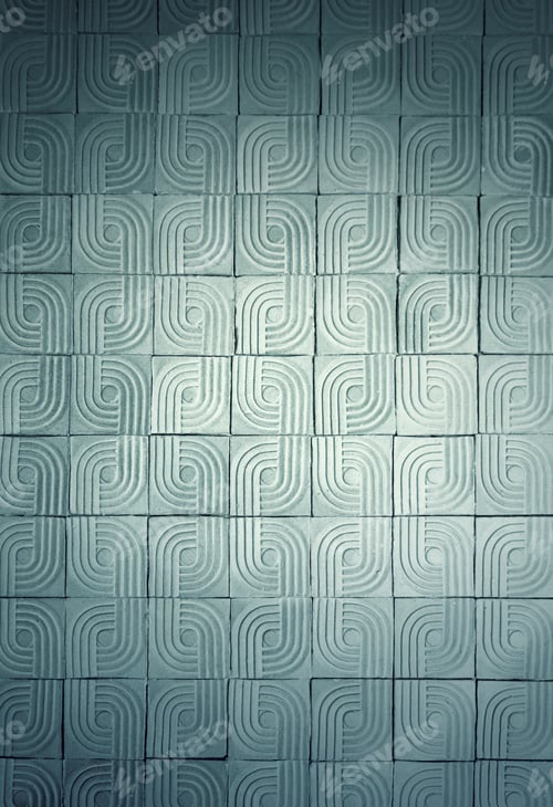 Preview: Tiles With Circles And Lines On Building Wall