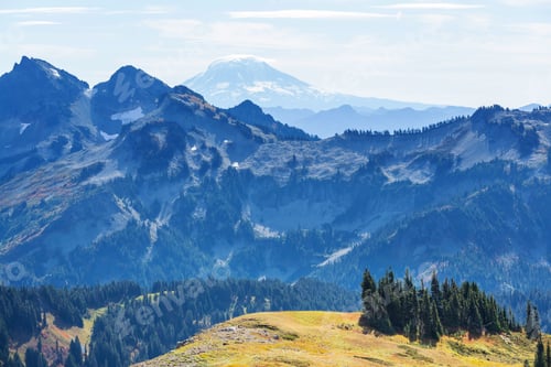 Preview: Beautiful Mountain Peak In North Cascade Range, Washington, Usa