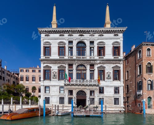 Preview: Facades Of Old Medieval Houses Along The Canals. Venice. Italy.