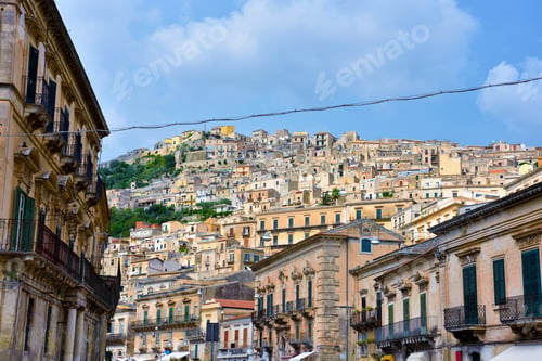 Preview: Glimpse Of Historic Building In Modica Sicily Italy