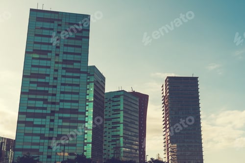 Preview: Modern Skyscrapers With Clear Sky - Office Or Financial Theme