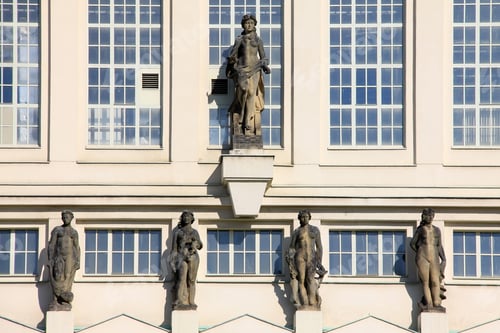 Preview: Jewels Of Modern Architecture Â?? Detail Of Functionalist Prague Waterworks With Statues