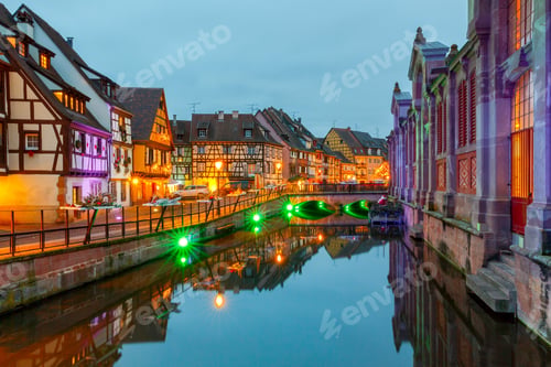 Preview: Colmar. City Canal On The Sunset