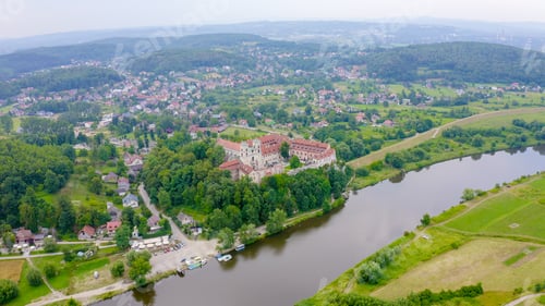 Preview: Krakow, Poland. Benedictine Abbey (Tynets) On The Vistula River. The Benedictine Monastery Was