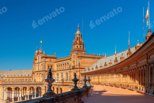 Preview: Seville. Spanish Square Or Plaza De Espana.