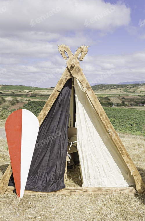 Preview: Medieval Shield Camp Mountain, Celebration And Event