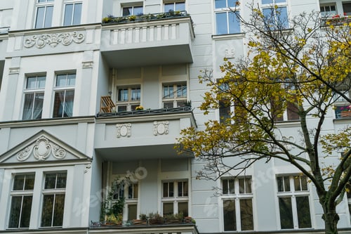 Preview: Beautiful Apartment Building At Autumn In Berlin