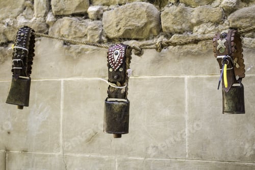 Preview: Antique Cowbells For Animals, Signaling Detail For Cows