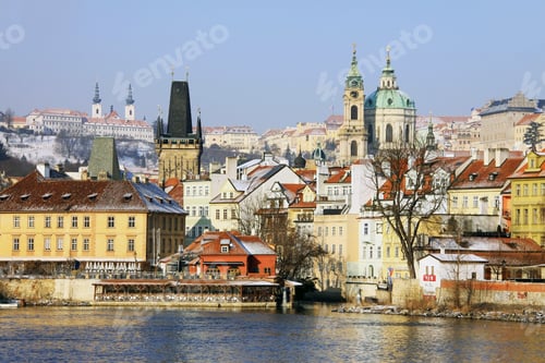 Preview: The Late Snow In March Prague � View On St. Nicholas' Cathedral