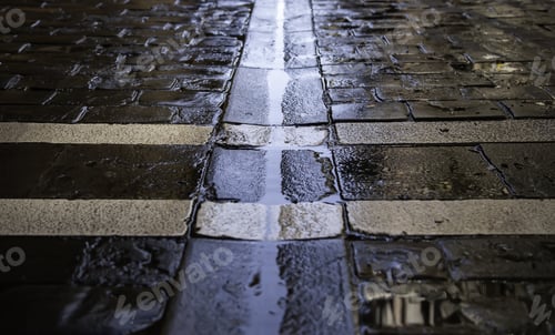 Preview: Wet And Wet Street, Construction And Architecture, Rain And Storm