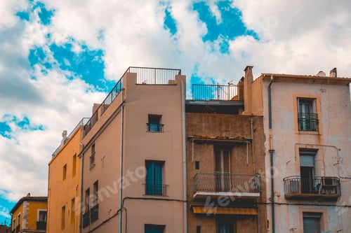 Preview: Historical Apartment Buildings With Warm Colored Facade