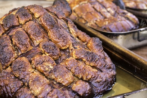 Preview: Roasted Roast Suckling Pig In Restaurant, Prepared Food