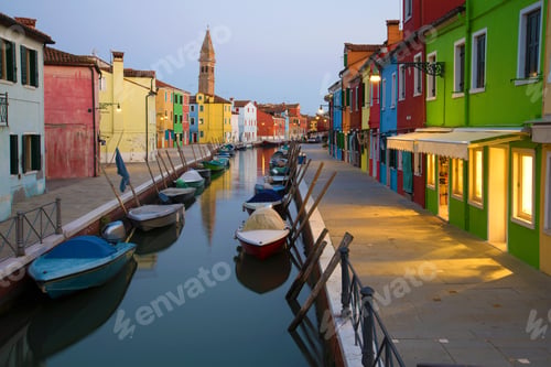 Preview: Twilight On The Burano Island. Venice, Italy