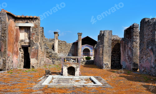 Preview: Ruins Of Ancient Roman City Of Pompeii Italy, Was Destroyed And Buried With Ash After Vesuvius